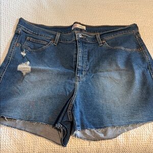 Signature by Levi Strauss Denim Cutoff Shorts in Dark Blue